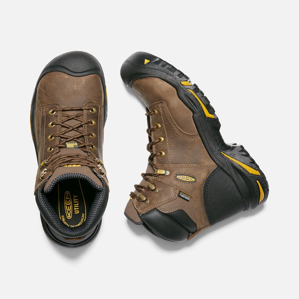 Keen Trekking Bot Erkek Kahverengi - Mt Vernon 6\" (Steel Toe) - Türkiye TSBM83591